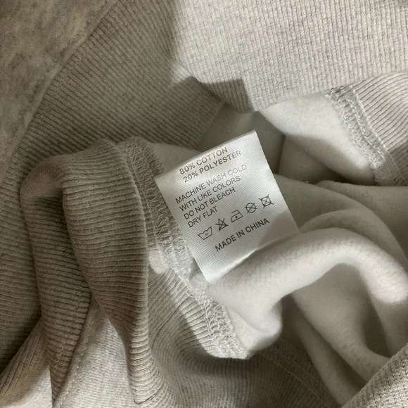 Parke Light Gray Sweatshirt Parke Varsity Mockneck - Picture 9 of 11